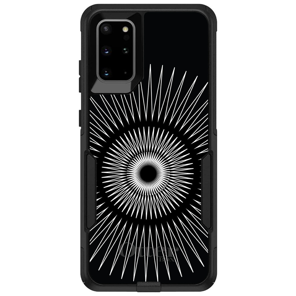 Black White Star Bursts OtterBox Commuter Case for iPhone & Galaxy, view 6