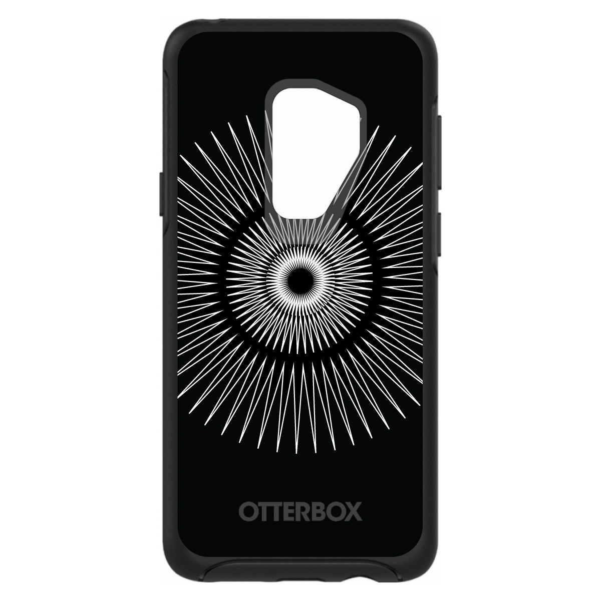 Black White Star Bursts OtterBox Symmetry Case for iPhone & Galaxy, view 9