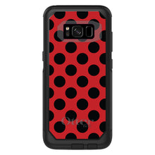 DistinctInk™ OtterBox Commuter Series Case for Apple iPhone or Samsung Galaxy - Black & Red Polka Dots