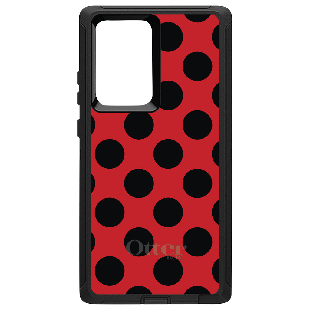 Black & Red Polka Dots OtterBox Defender Case for iPhone & Galaxy, view 11