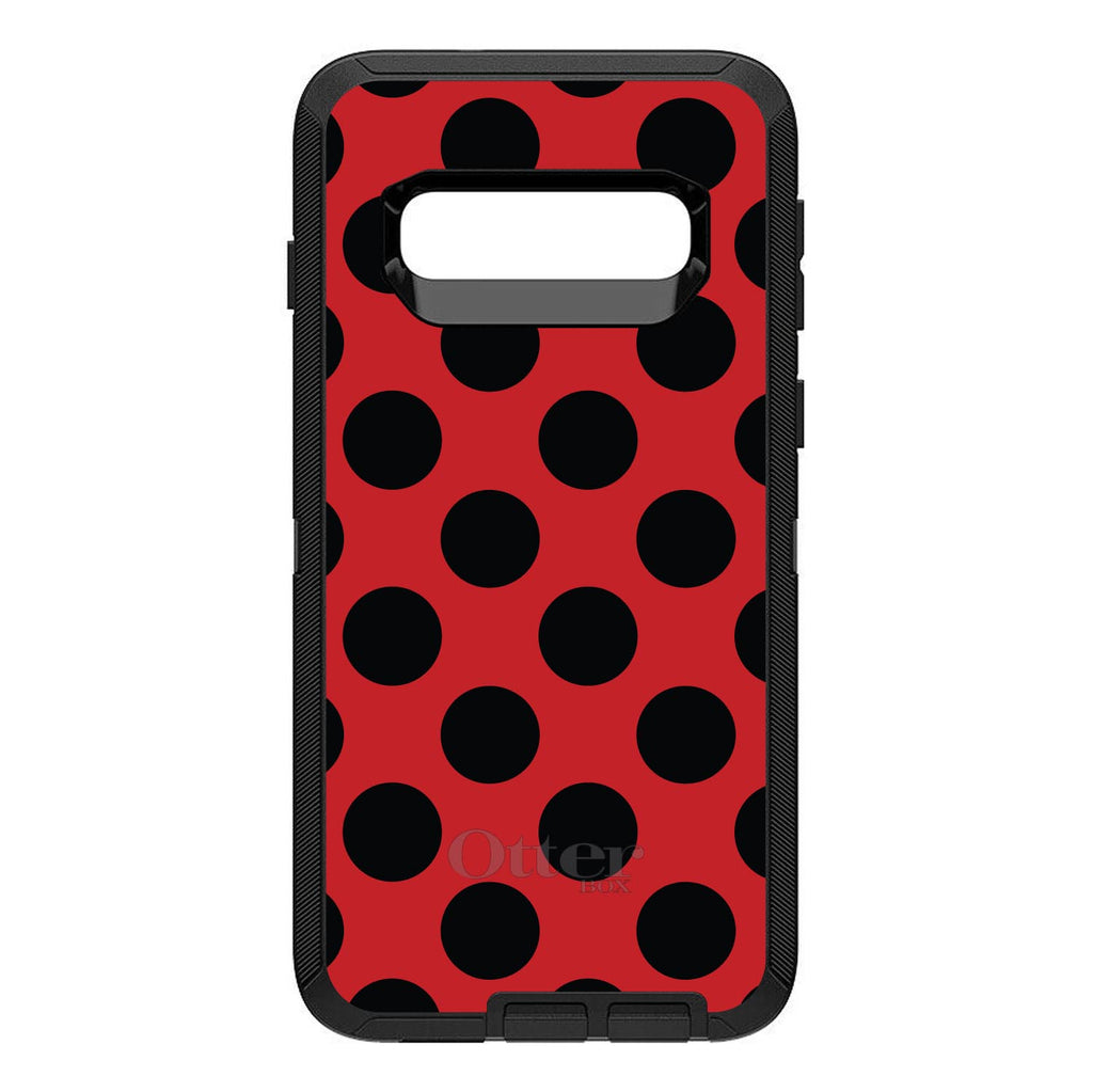 Black & Red Polka Dots OtterBox Defender Case for iPhone & Galaxy, view 7