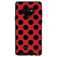 DistinctInk™ OtterBox Symmetry Series Case for Apple iPhone / Samsung Galaxy / Google Pixel - Black & Red Polka Dots