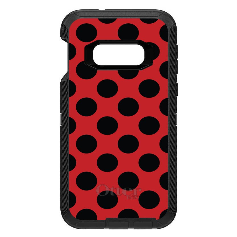 Black & Red Polka Dots OtterBox Defender Case for iPhone & Galaxy, view 8