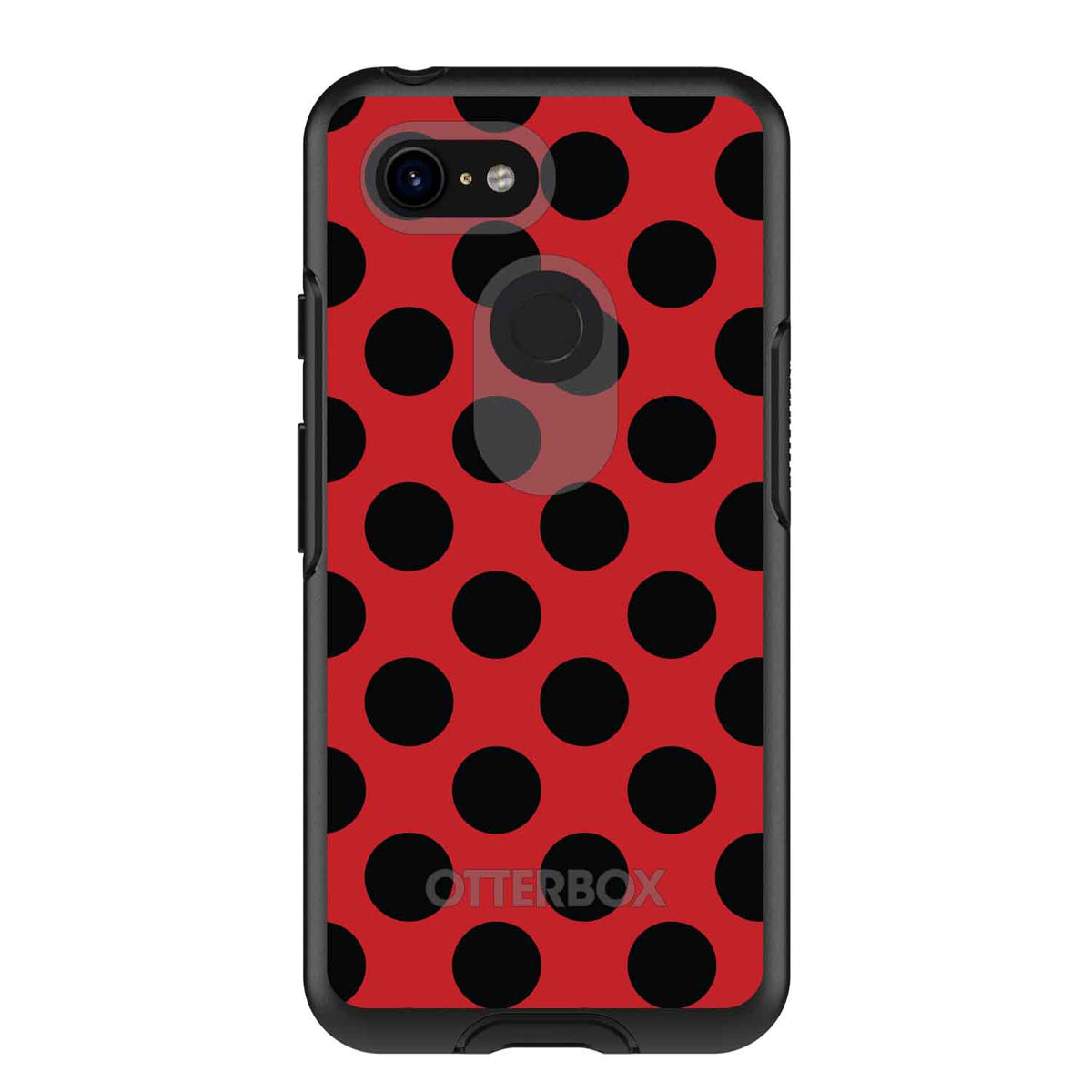 Black & Red Polka Dots OtterBox Symmetry Case for iPhone & Galaxy, view 15