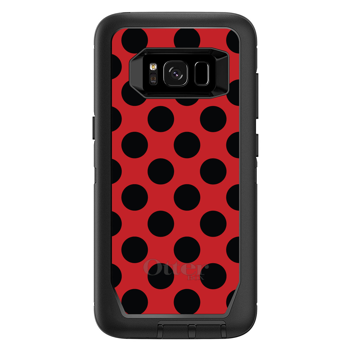 Black & Red Polka Dots OtterBox Defender Case for iPhone & Galaxy, view 10