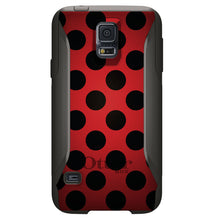 DistinctInk™ OtterBox Commuter Series Case for Apple iPhone or Samsung Galaxy - Black & Red Polka Dots