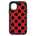 Black & Red Polka Dots OtterBox Defender Case for iPhone & Galaxy, view 2