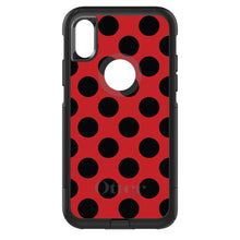 DistinctInk™ OtterBox Commuter Series Case for Apple iPhone or Samsung Galaxy - Black & Red Polka Dots