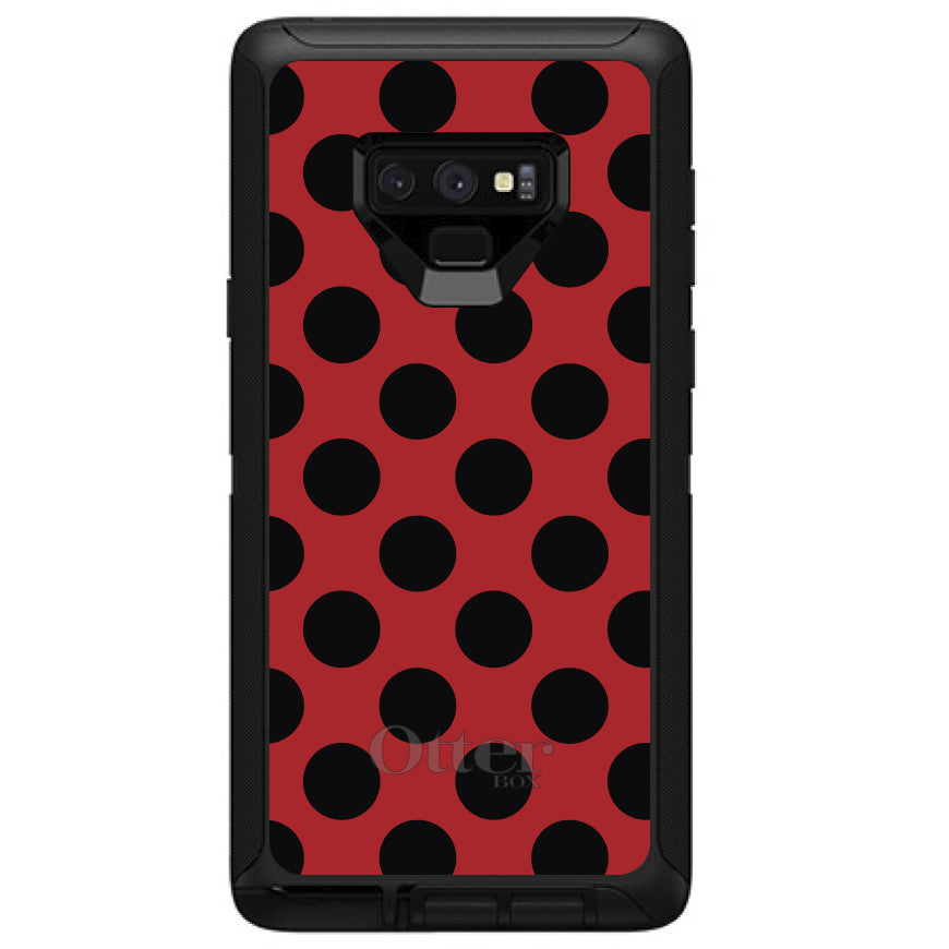Black & Red Polka Dots OtterBox Defender Case for iPhone & Galaxy, view 14