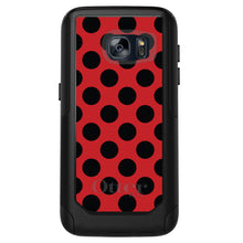 DistinctInk™ OtterBox Commuter Series Case for Apple iPhone or Samsung Galaxy - Black & Red Polka Dots