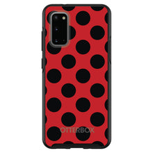 DistinctInk™ OtterBox Symmetry Series Case for Apple iPhone / Samsung Galaxy / Google Pixel - Black & Red Polka Dots