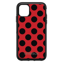 DistinctInk™ OtterBox Symmetry Series Case for Apple iPhone / Samsung Galaxy / Google Pixel - Black & Red Polka Dots