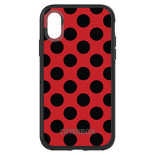 DistinctInk™ OtterBox Symmetry Series Case for Apple iPhone / Samsung Galaxy / Google Pixel - Black & Red Polka Dots