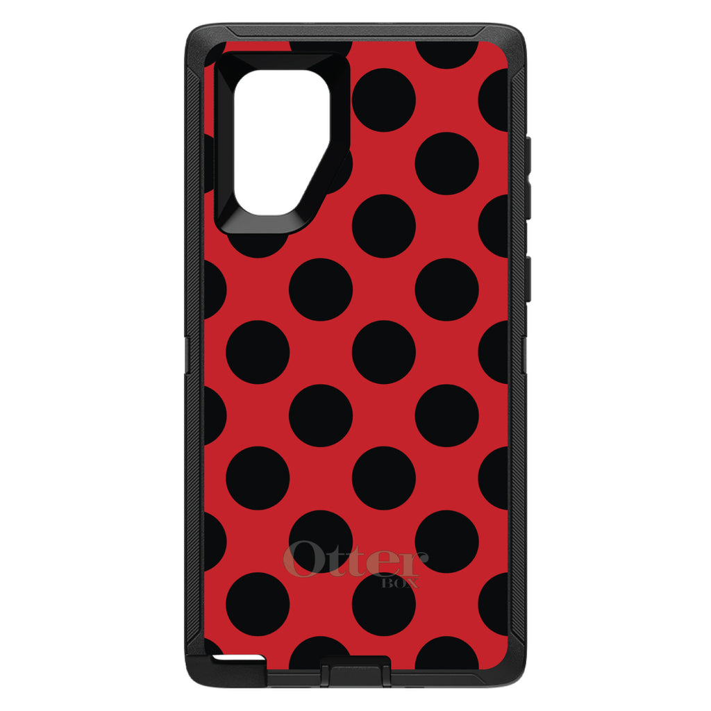 Black & Red Polka Dots OtterBox Defender Case for iPhone & Galaxy, view 12