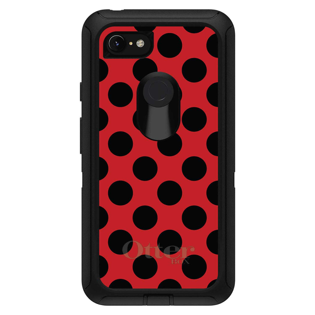 Black & Red Polka Dots OtterBox Defender Case for iPhone & Galaxy, view 16