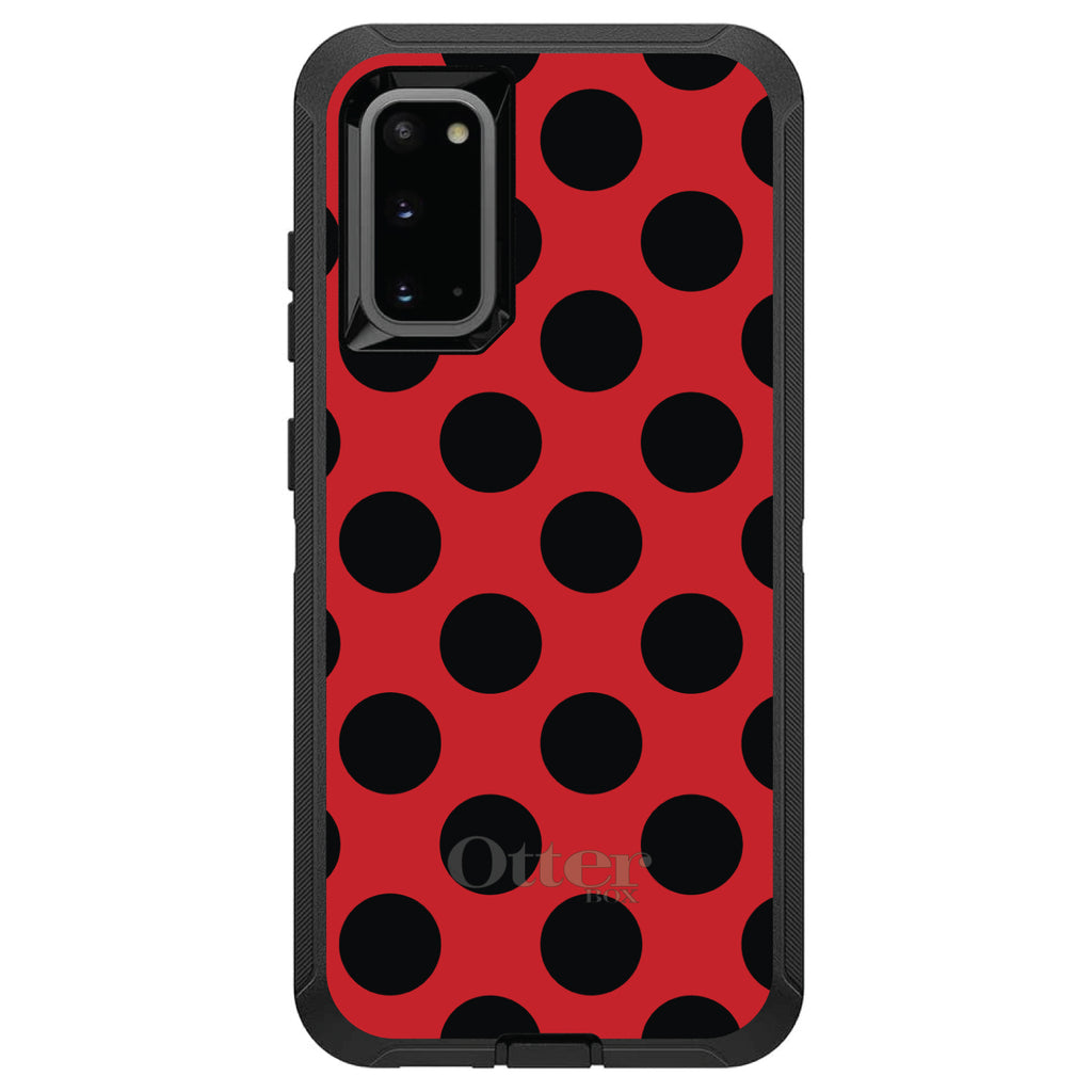 Black & Red Polka Dots OtterBox Defender Case for iPhone & Galaxy, view 6