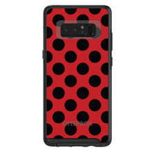 DistinctInk™ OtterBox Symmetry Series Case for Apple iPhone / Samsung Galaxy / Google Pixel - Black & Red Polka Dots