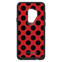 DistinctInk™ OtterBox Symmetry Series Case for Apple iPhone / Samsung Galaxy / Google Pixel - Black & Red Polka Dots