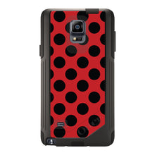 DistinctInk™ OtterBox Commuter Series Case for Apple iPhone or Samsung Galaxy - Black & Red Polka Dots