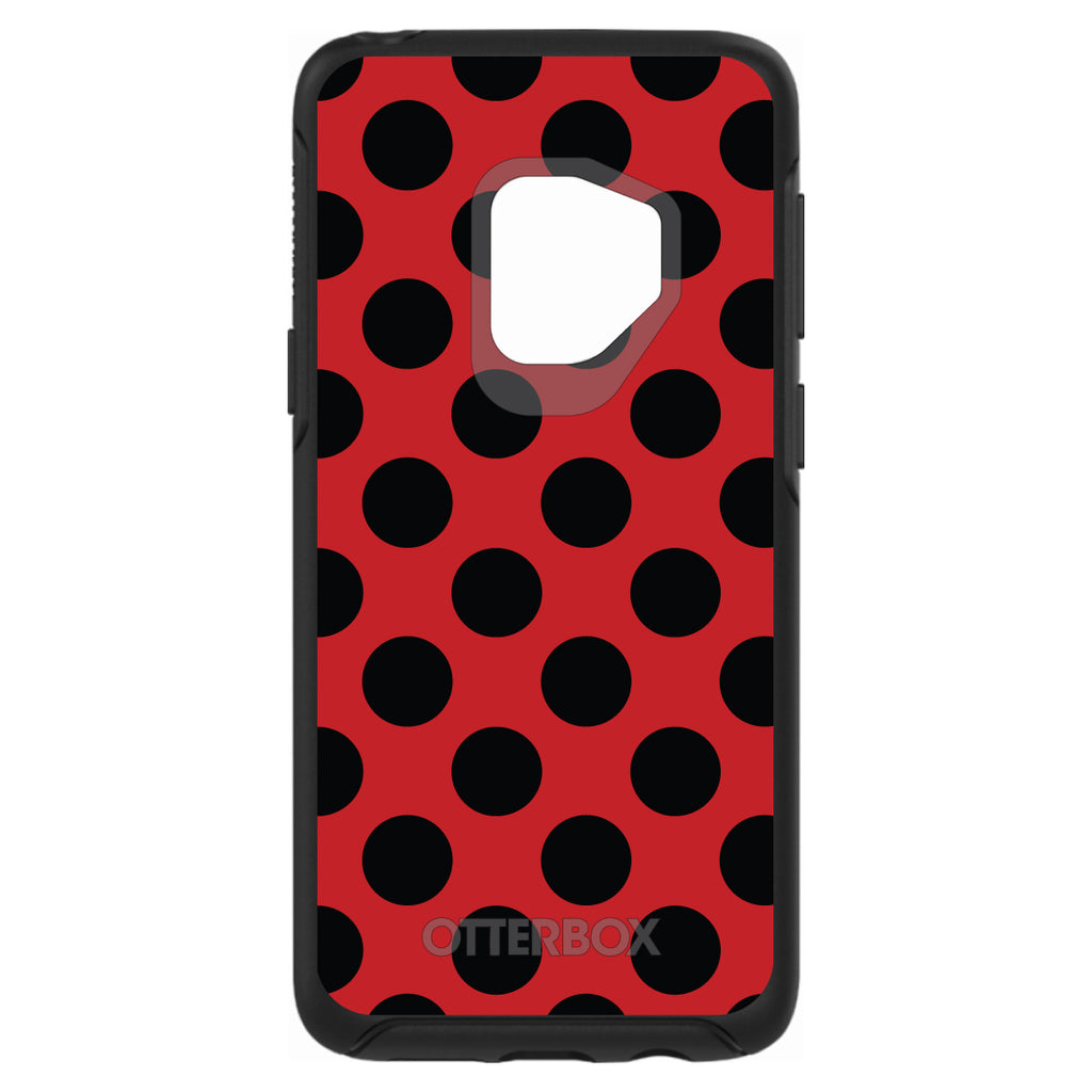 Black & Red Polka Dots OtterBox Symmetry Case for iPhone & Galaxy, view 8