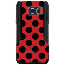 DistinctInk™ OtterBox Commuter Series Case for Apple iPhone or Samsung Galaxy - Black & Red Polka Dots