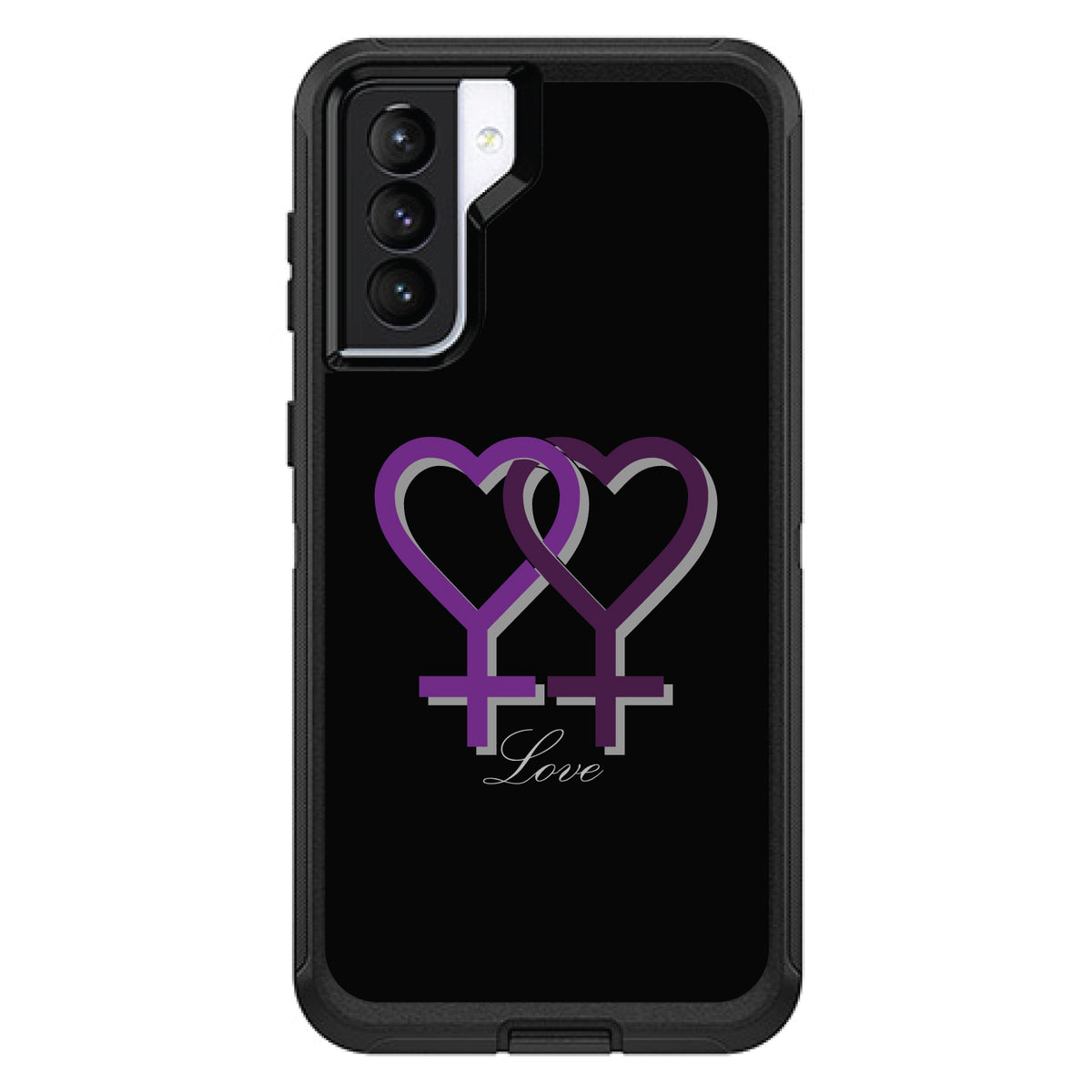 Lesbian Purple Symbols Love OtterBox Defender Case for iPhone & Galaxy, view 5