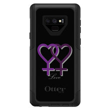 DistinctInk OtterBox Commuter Series Case for Apple iPhone or Samsung Galaxy - Lesbian Purple Symbols Love