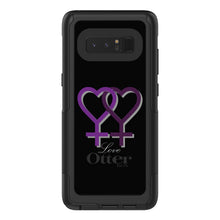 DistinctInk OtterBox Commuter Series Case for Apple iPhone or Samsung Galaxy - Lesbian Purple Symbols Love