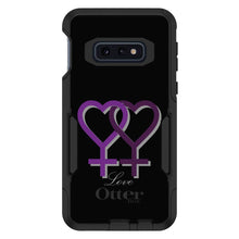 DistinctInk OtterBox Commuter Series Case for Apple iPhone or Samsung Galaxy - Lesbian Purple Symbols Love