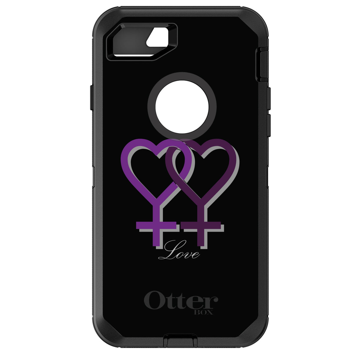 Lesbian Purple Symbols Love OtterBox Defender Case for iPhone & Galaxy