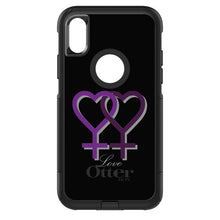 DistinctInk OtterBox Commuter Series Case for Apple iPhone or Samsung Galaxy - Lesbian Purple Symbols Love