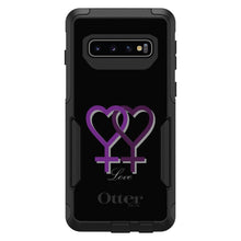 DistinctInk OtterBox Commuter Series Case for Apple iPhone or Samsung Galaxy - Lesbian Purple Symbols Love