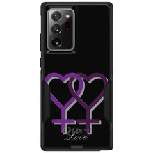 DistinctInk OtterBox Commuter Series Case for Apple iPhone or Samsung Galaxy - Lesbian Purple Symbols Love