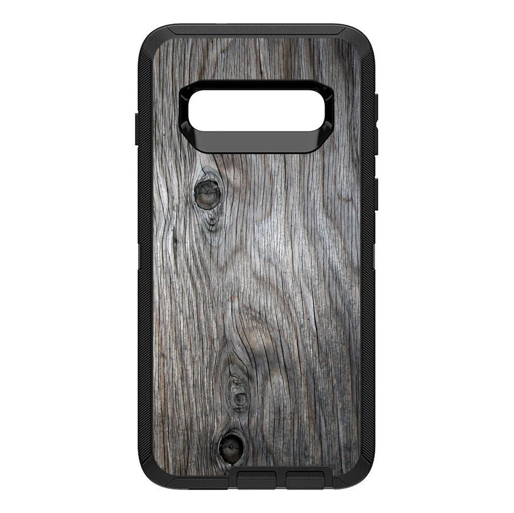 Grey Weathered Wood Grain Print OtterBox Defender Case for iPhone & Galaxy, view 9