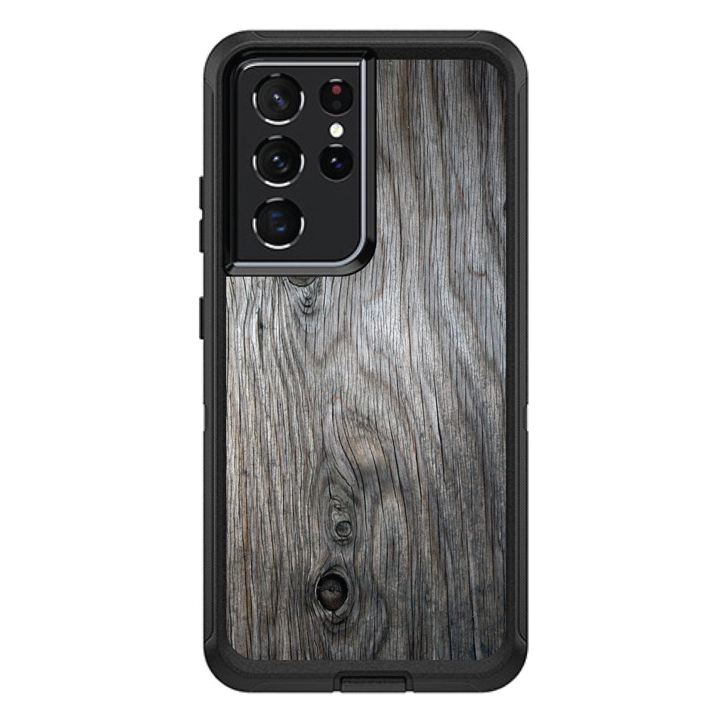 Grey Weathered Wood Grain Print OtterBox Defender Case for iPhone & Galaxy, view 7