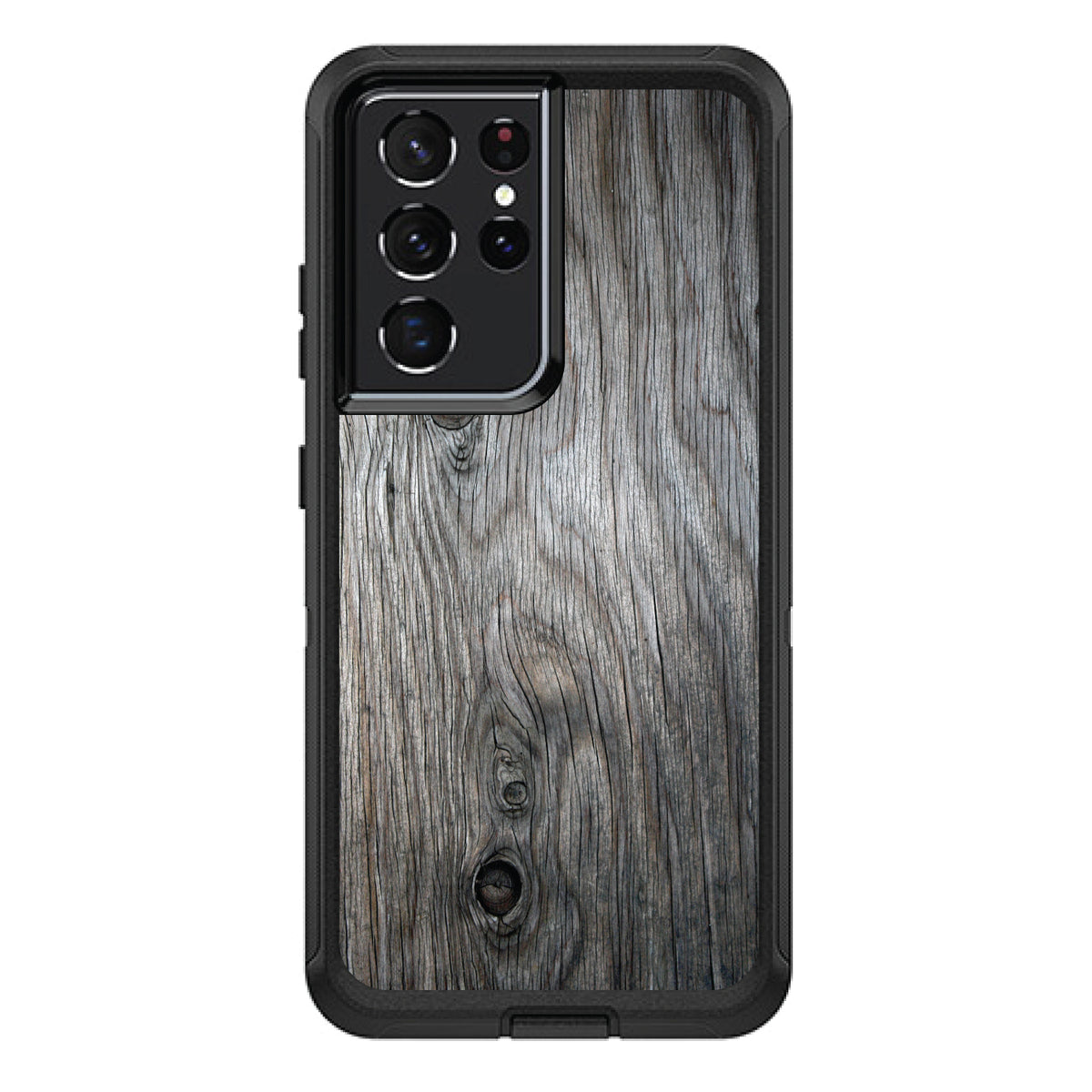 Grey Weathered Wood Grain Print OtterBox Defender Case for iPhone & Galaxy, view 7