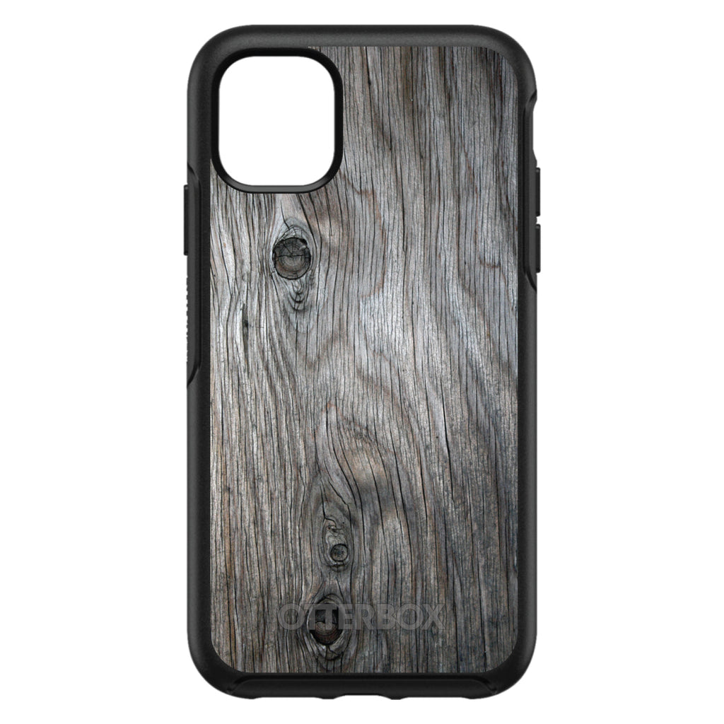 Grey Weathered Wood Grain Print OtterBox Symmetry Case for iPhone & Galaxy