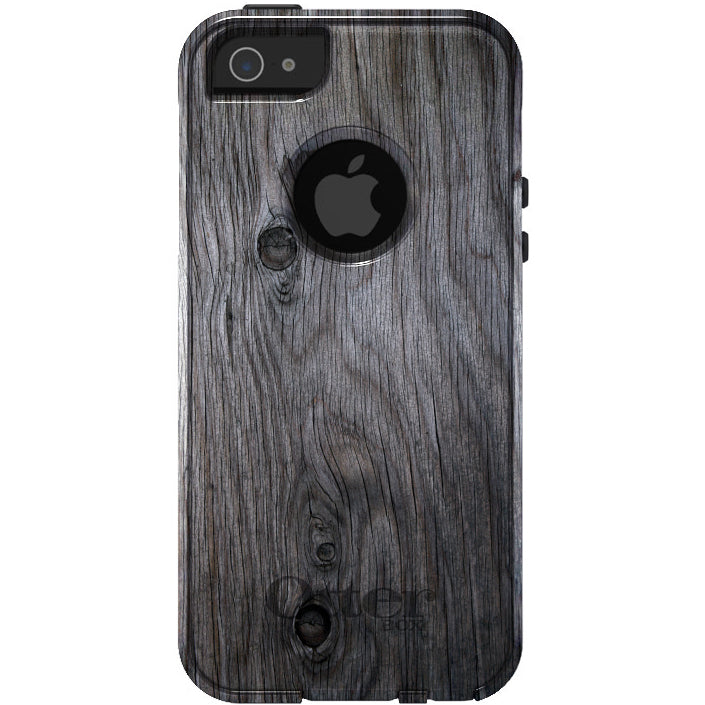 Grey Weathered Wood Grain Print OtterBox Commuter Case for iPhone & Galaxy, view 5