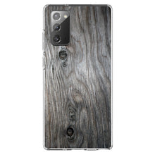 DistinctInk® Clear Shockproof Hybrid Case for Apple iPhone / Samsung Galaxy / Google Pixel - Grey Weathered Wood Grain Print