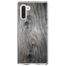 DistinctInk® Clear Shockproof Hybrid Case for Apple iPhone / Samsung Galaxy / Google Pixel - Grey Weathered Wood Grain Print