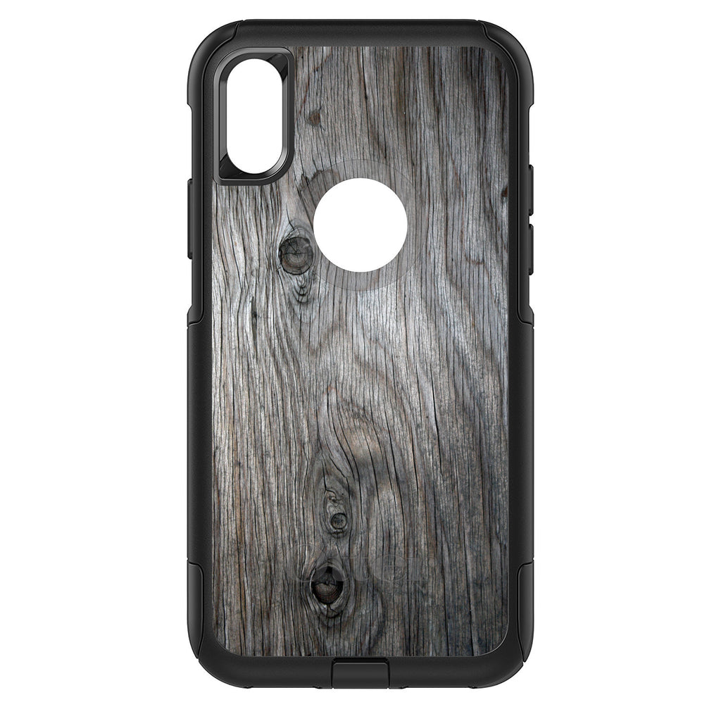 Grey Weathered Wood Grain Print OtterBox Commuter Case for iPhone & Galaxy, view 3