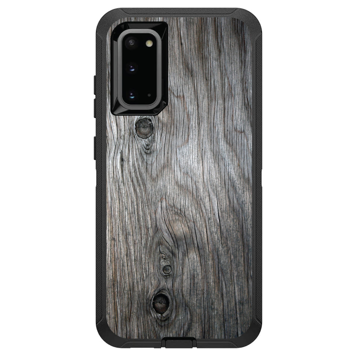 Grey Weathered Wood Grain Print OtterBox Defender Case for iPhone & Galaxy, view 8