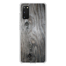 DistinctInk® Clear Shockproof Hybrid Case for Apple iPhone / Samsung Galaxy / Google Pixel - Grey Weathered Wood Grain Print