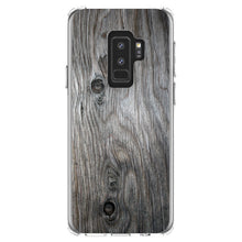 DistinctInk® Clear Shockproof Hybrid Case for Apple iPhone / Samsung Galaxy / Google Pixel - Grey Weathered Wood Grain Print