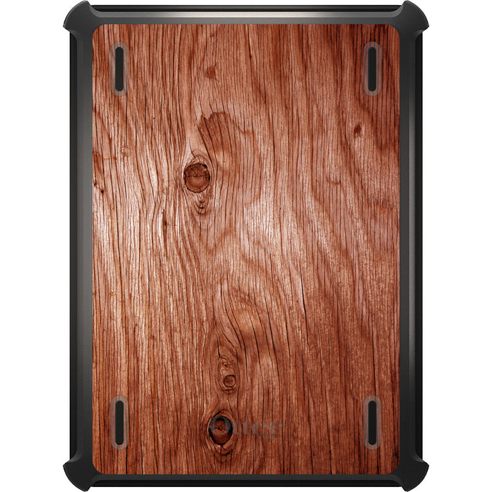 DistinctInk™ OtterBox Defender Series Case for Apple iPad / iPad Pro / iPad Air / iPad Mini - Orange Weathered Wood Grain Print
