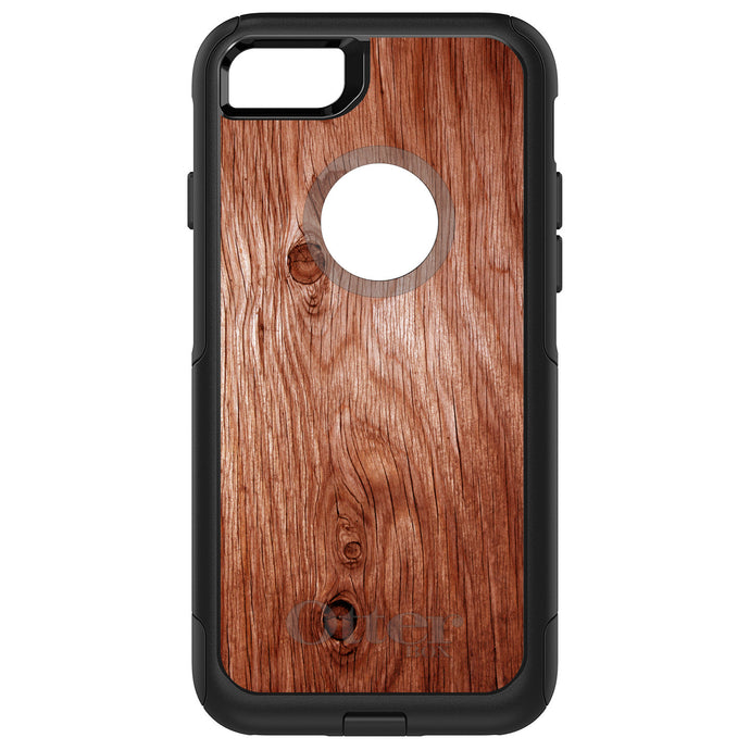 DistinctInk OtterBox Commuter Series Case for Apple iPhone or Samsung Galaxy - Orange Weathered Wood Grain Print