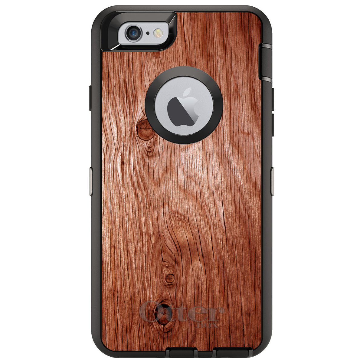 Orange Weathered Wood Grain Print OtterBox Defender Case for iPhone & Galaxy, view 4