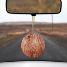 Orange Weathered Wood Grain Print Ceramic Ornament