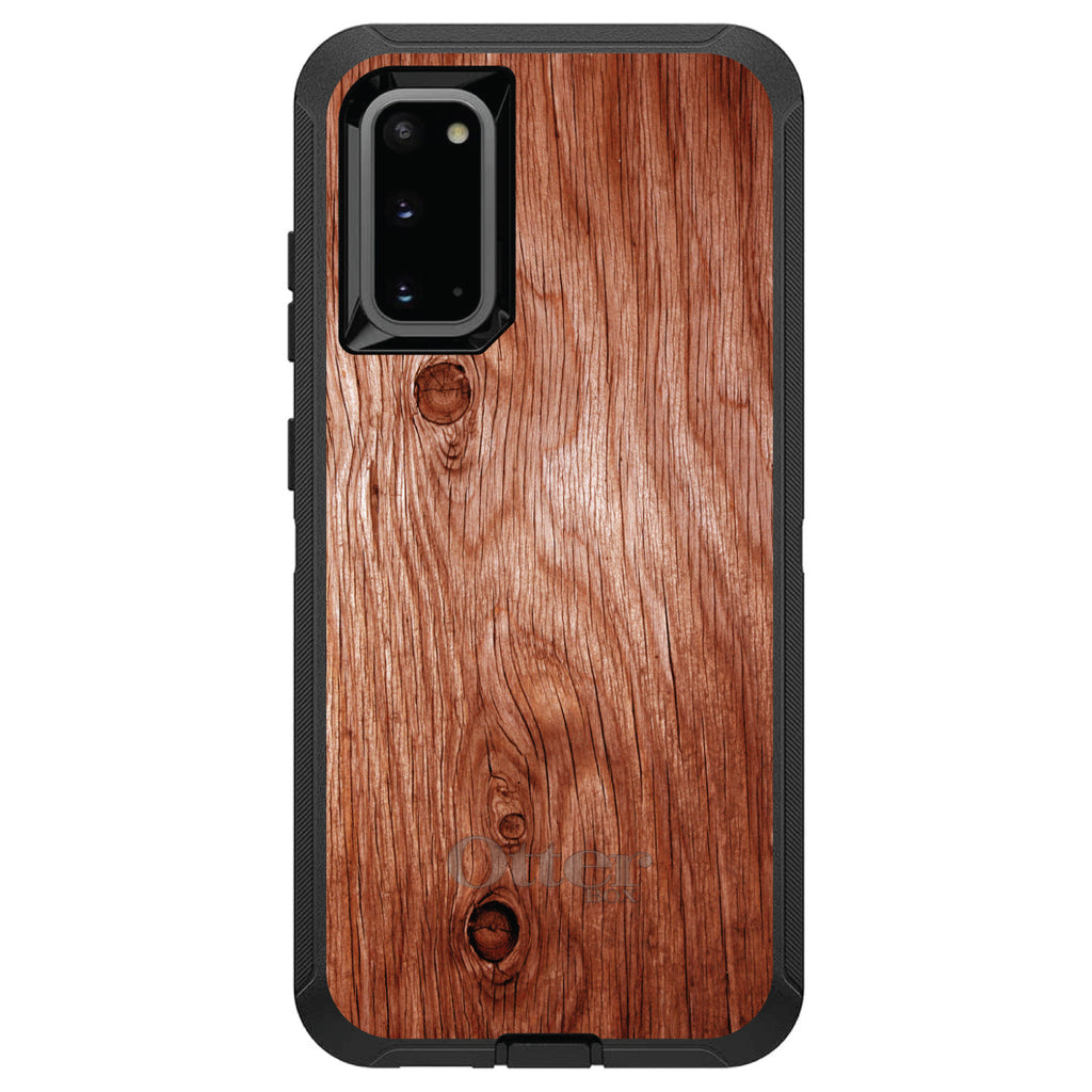 Orange Weathered Wood Grain Print OtterBox Defender Case for iPhone & Galaxy, view 8