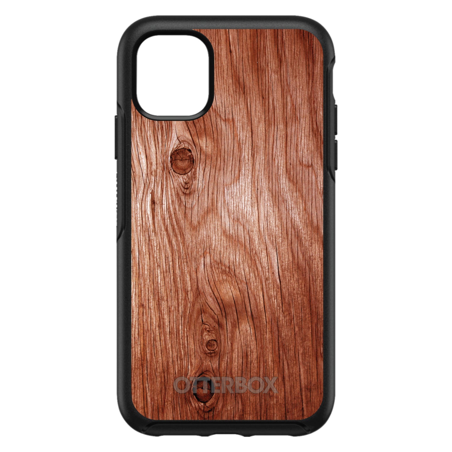 DistinctInk™ OtterBox Symmetry Series Case for Apple iPhone / Samsung Galaxy / Google Pixel - Orange Weathered Wood Grain Print